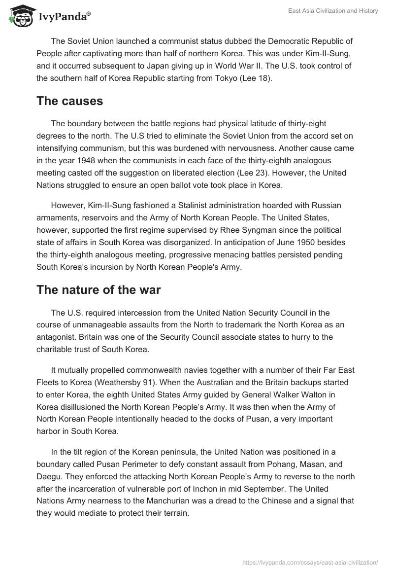 East Asia Civilization and History. Page 3