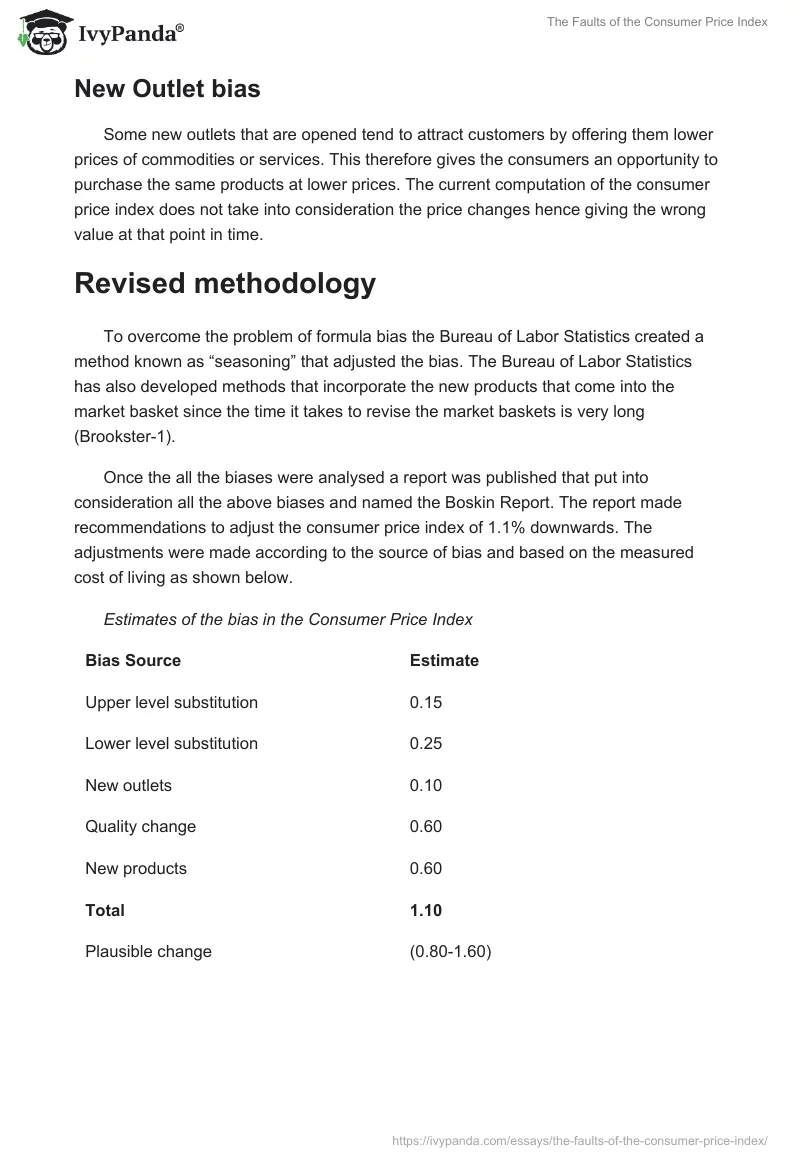 The Faults of the Consumer Price Index. Page 5