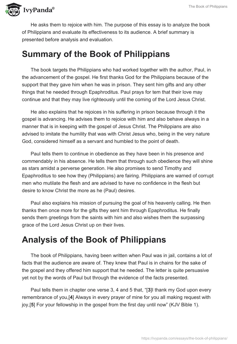 The Book of Philippians. Page 2