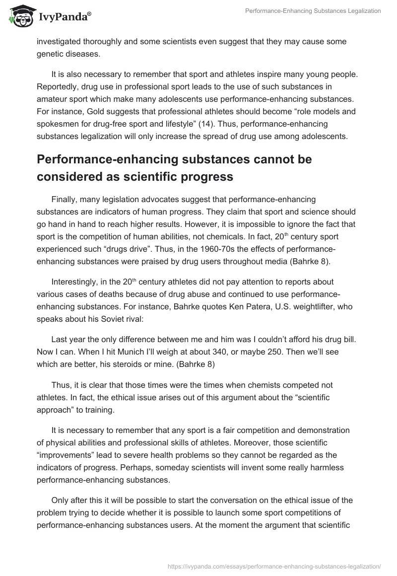 Performance-Enhancing Substances Legalization. Page 5