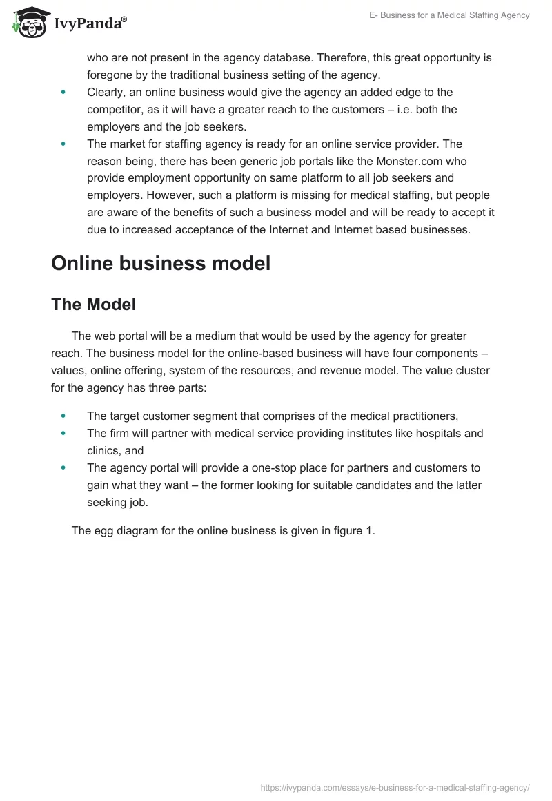 E- Business for a Medical Staffing Agency. Page 3