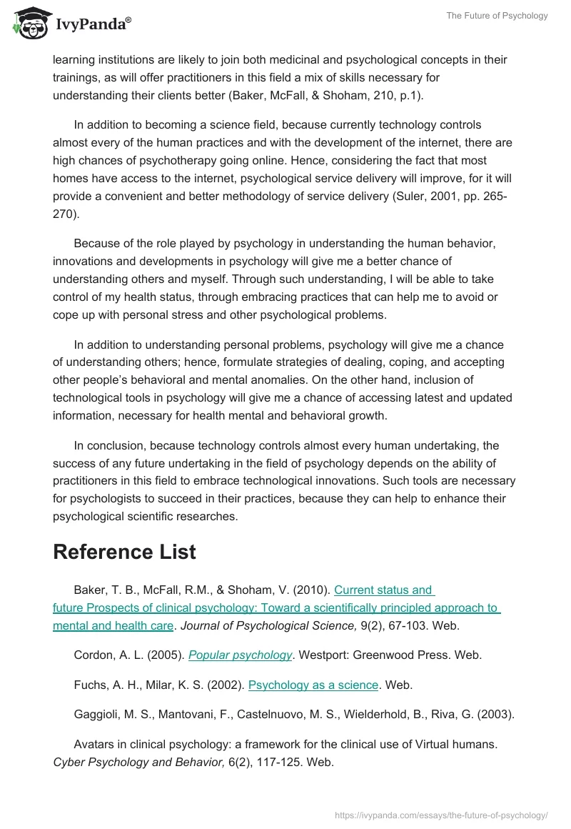 The Future of Psychology. Page 3