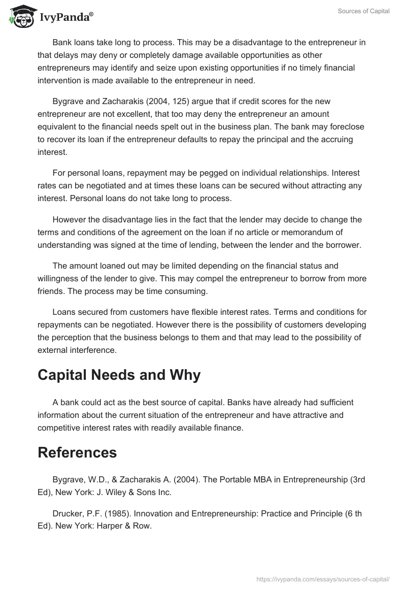 Sources of Capital. Page 2