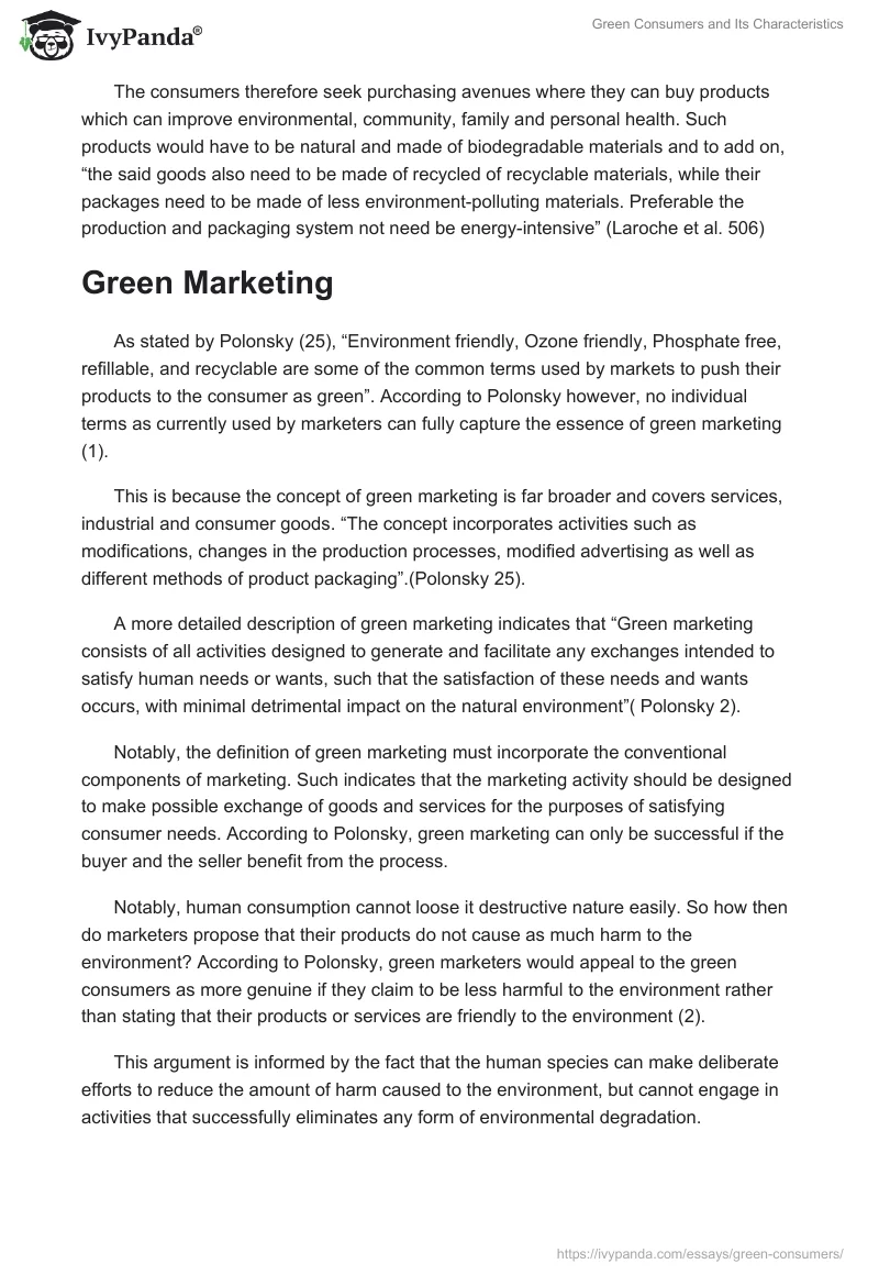 Green Consumers and Its Characteristics. Page 2
