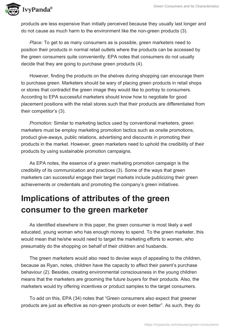 Green Consumers and Its Characteristics. Page 4