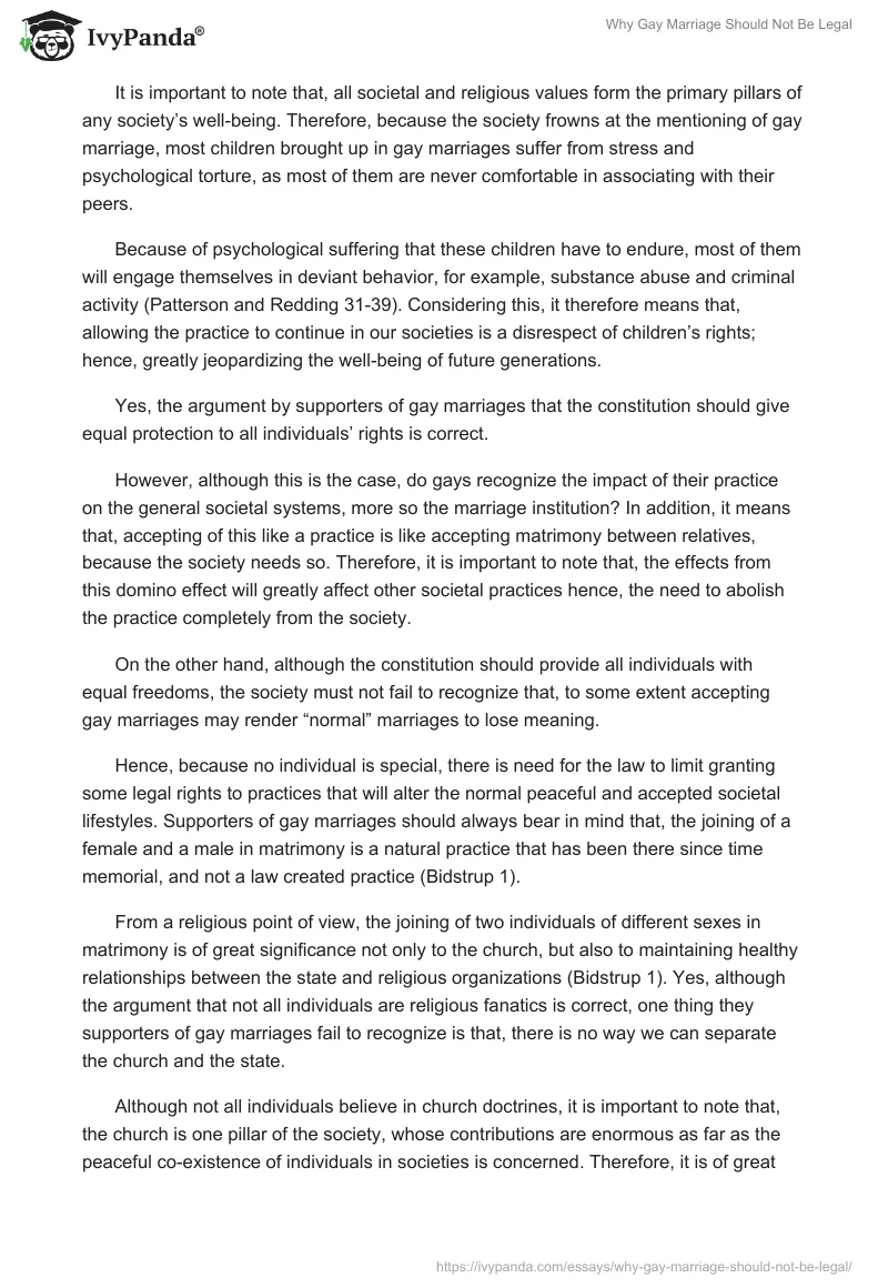 Why Gay Marriage Should Not Be Legal. Page 2