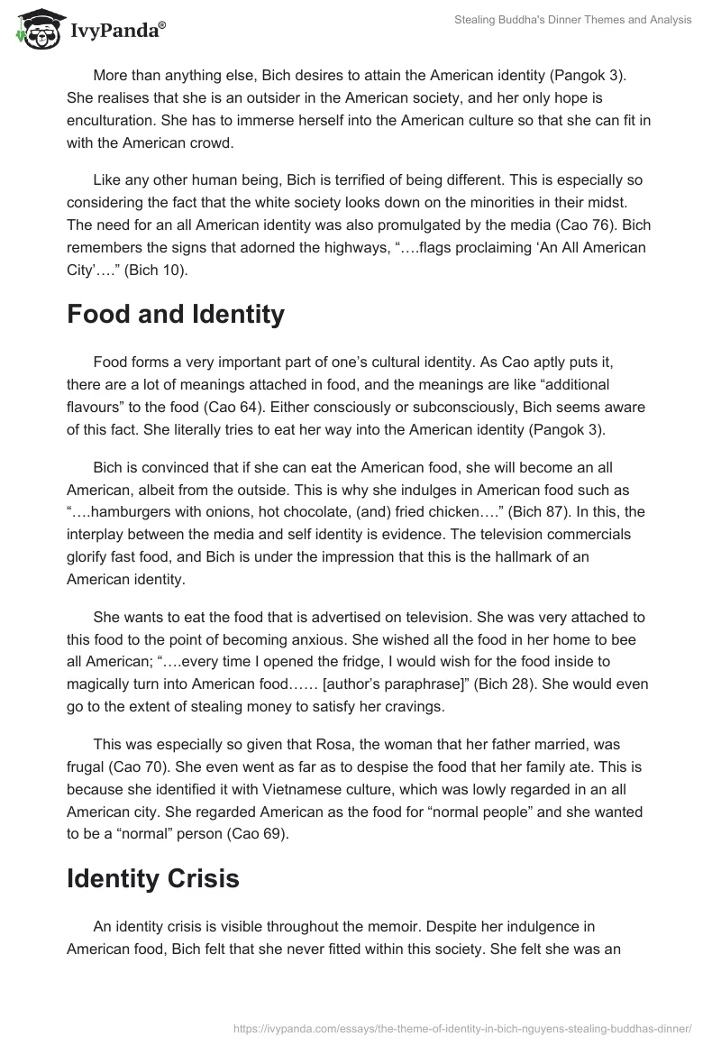 Stealing Buddha's Dinner Themes and Analysis. Page 2