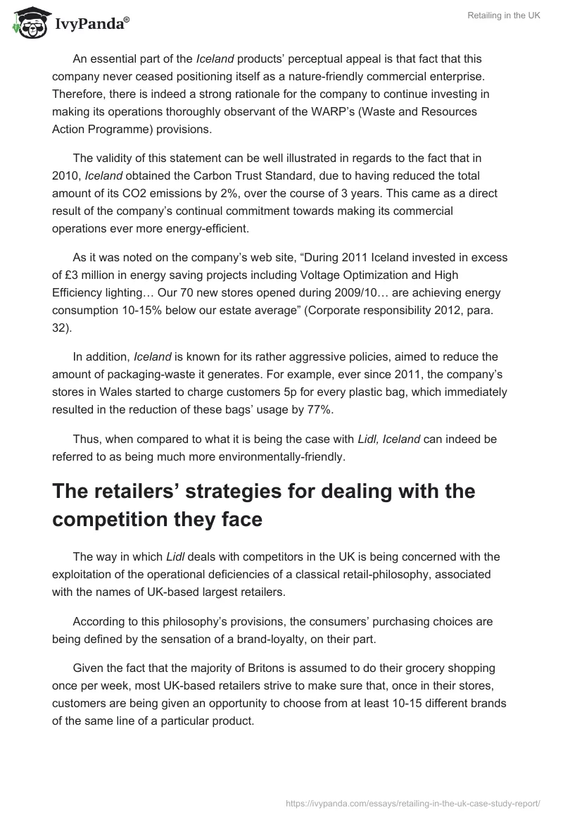 Retailing in the UK. Page 5