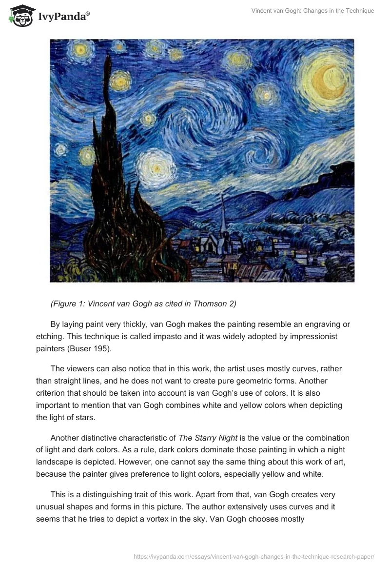 Vincent van Gogh: Changes in the Technique. Page 2