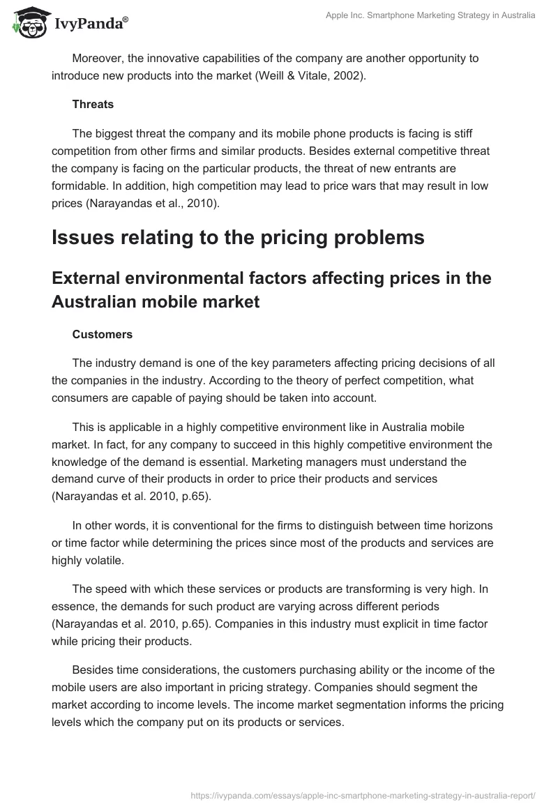 Apple Inc. Smartphone Marketing Strategy in Australia. Page 5