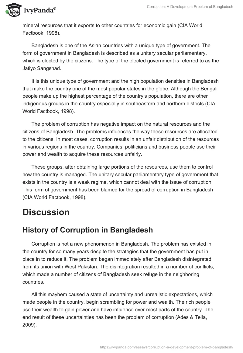 Corruption: A Development Problem of Bangladesh. Page 3