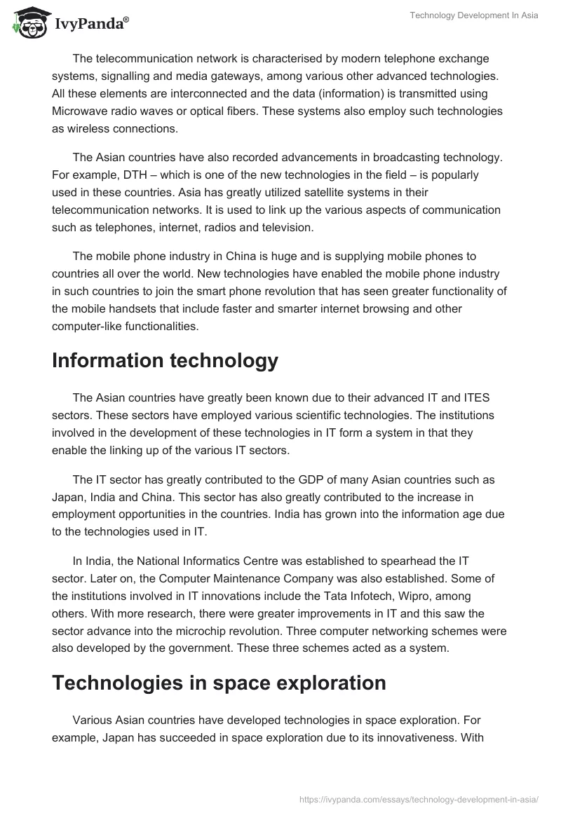 Technology Development In Asia. Page 4