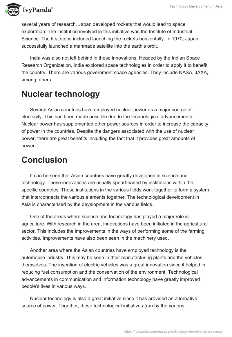 Technology Development In Asia. Page 5