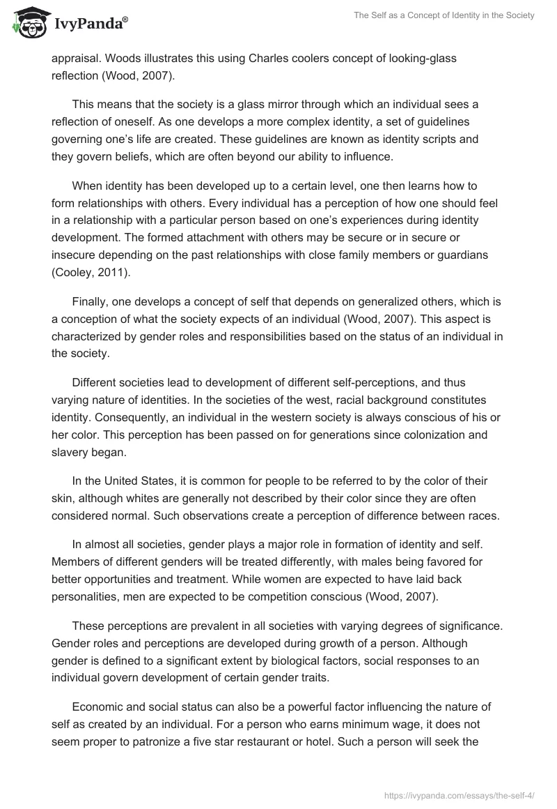 The Self as a Concept of Identity in the Society. Page 2