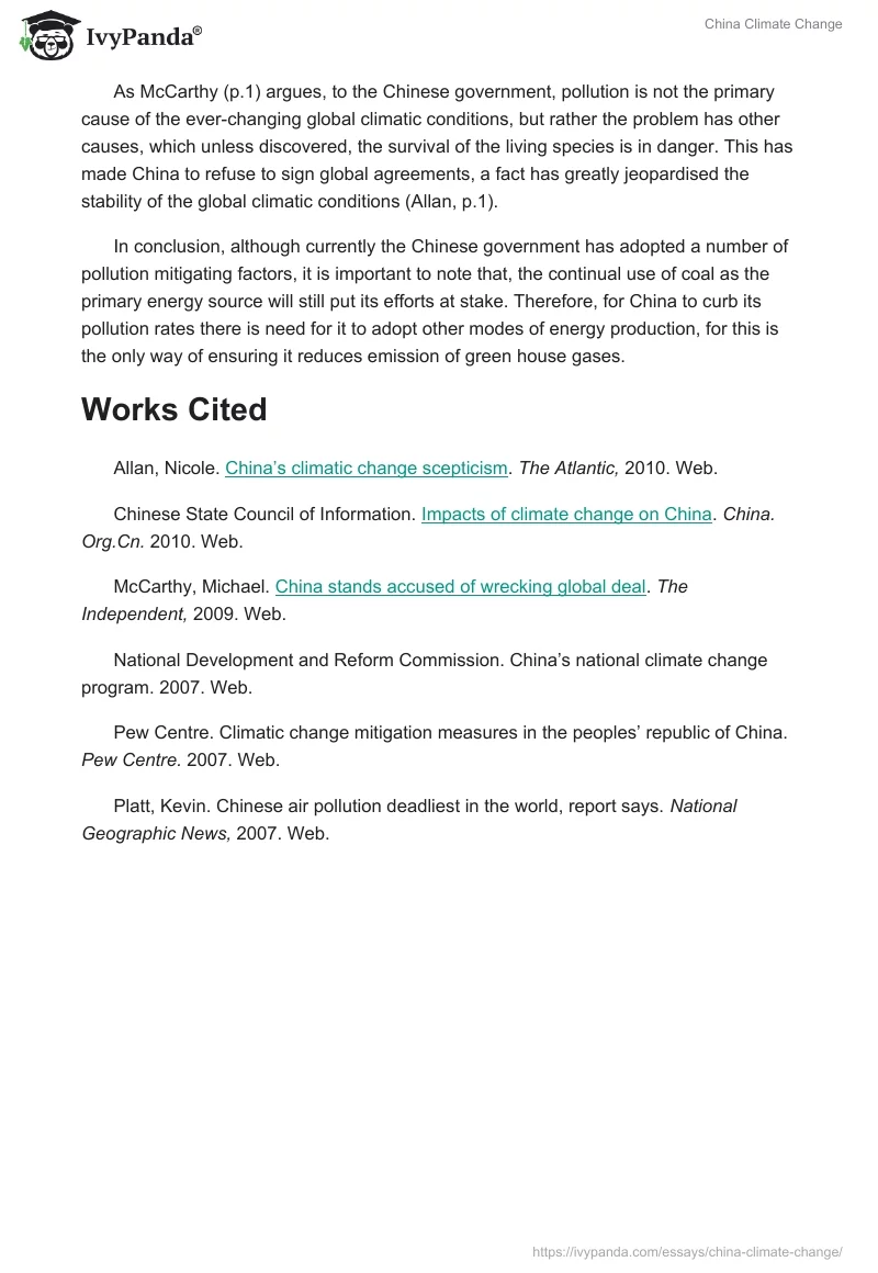 China Climate Change. Page 3