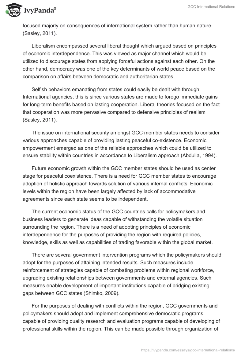 GCC International Relations. Page 2