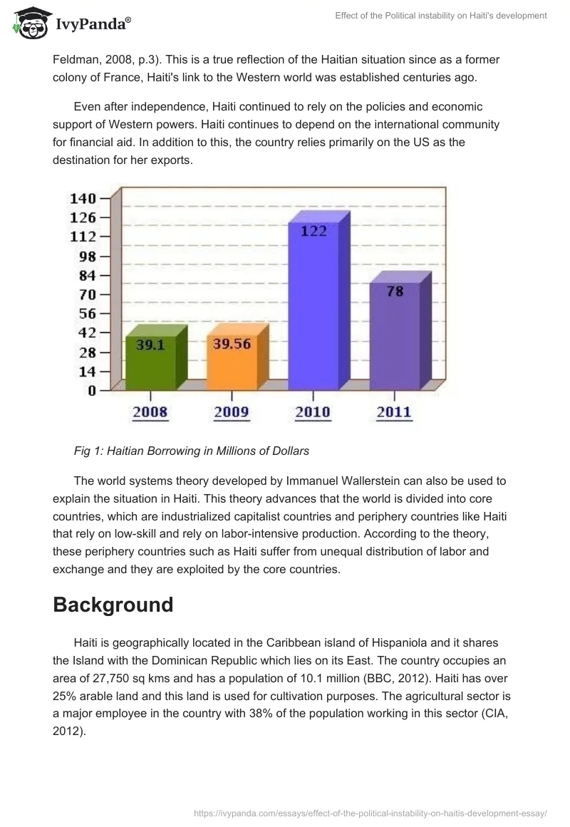 Effect of the Political instability on Haiti's development. Page 2