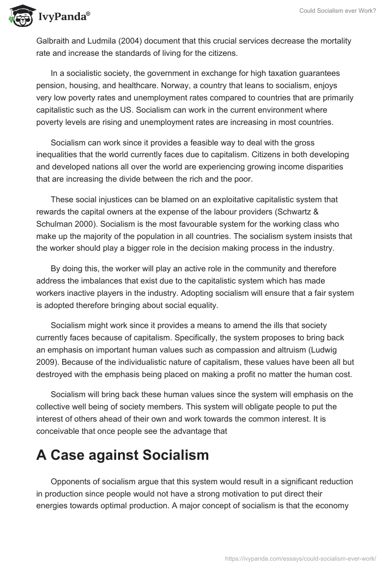 Could Socialism ever Work?. Page 2