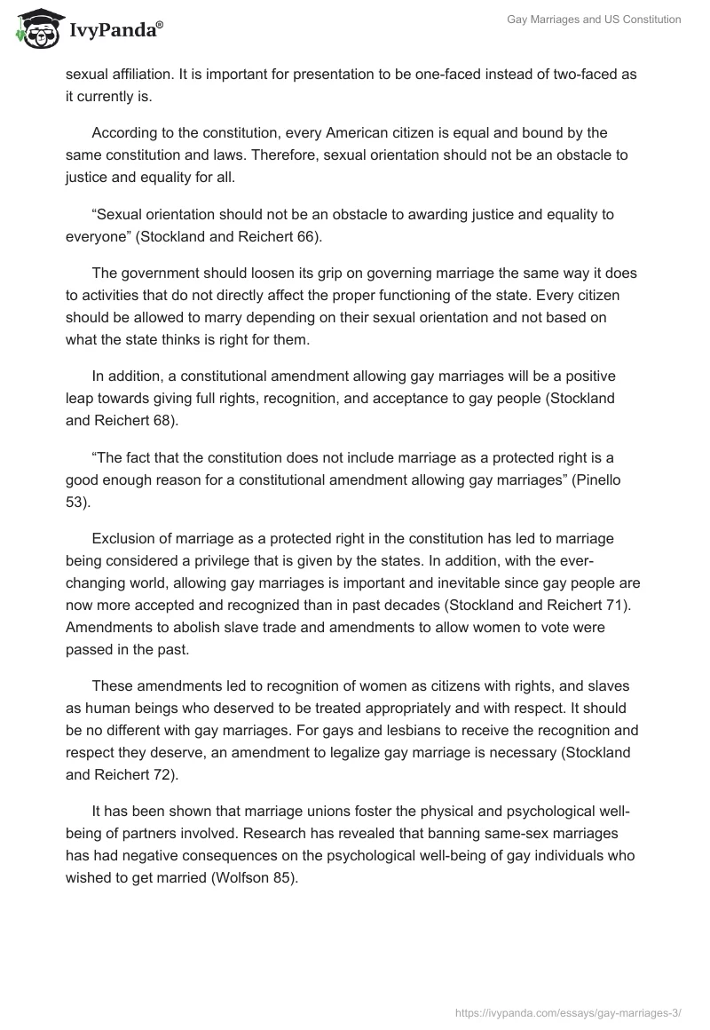 Gay Marriages and US Constitution. Page 2