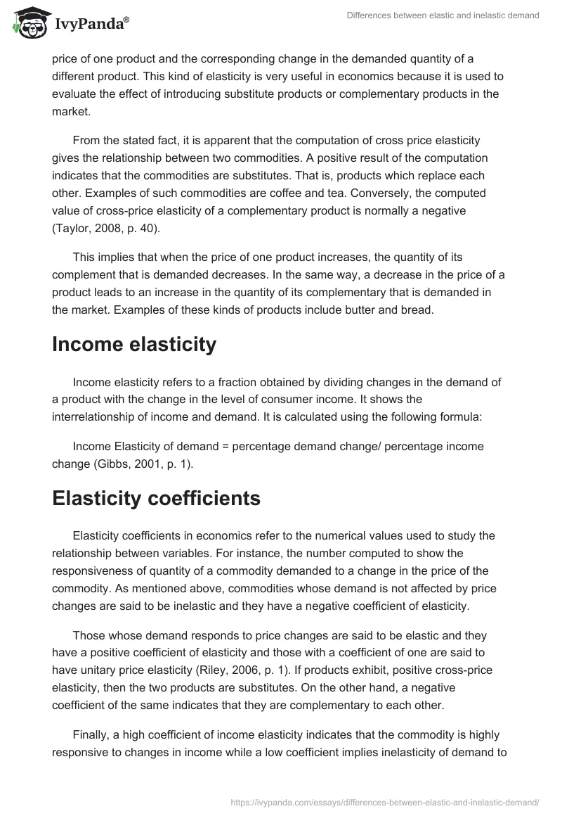 Differences between elastic and inelastic demand. Page 2