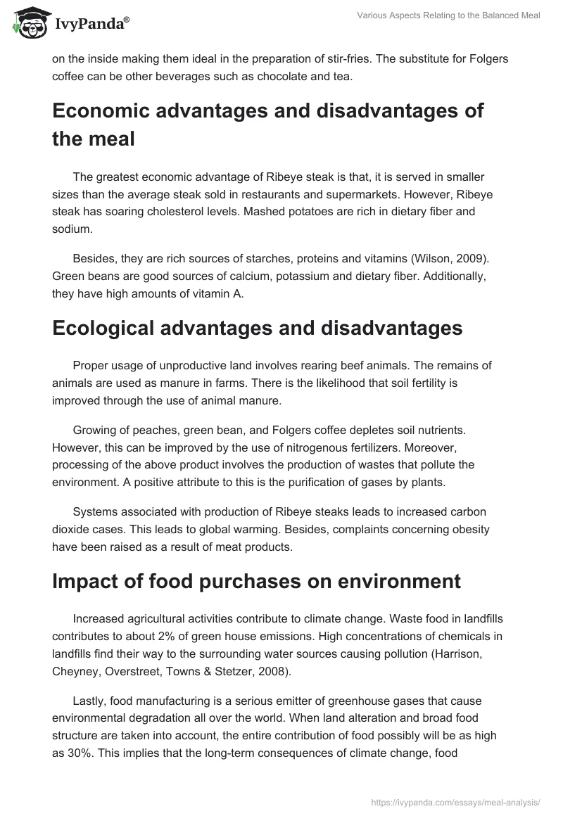 Various Aspects Relating to the Balanced Meal. Page 3
