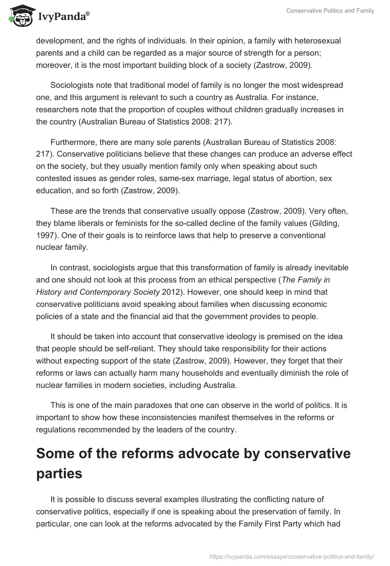 Conservative Politics and Family. Page 2