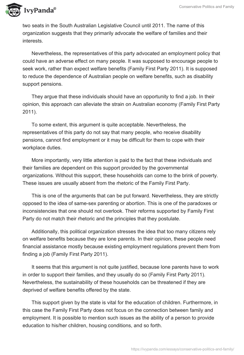 Conservative Politics and Family. Page 3