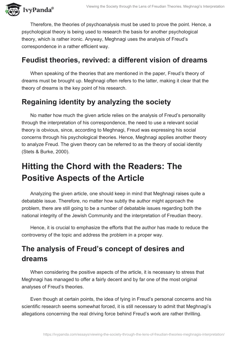 Viewing the Society through the Lens of Freudian Theories. Meghnagi’s Interpretation. Page 2