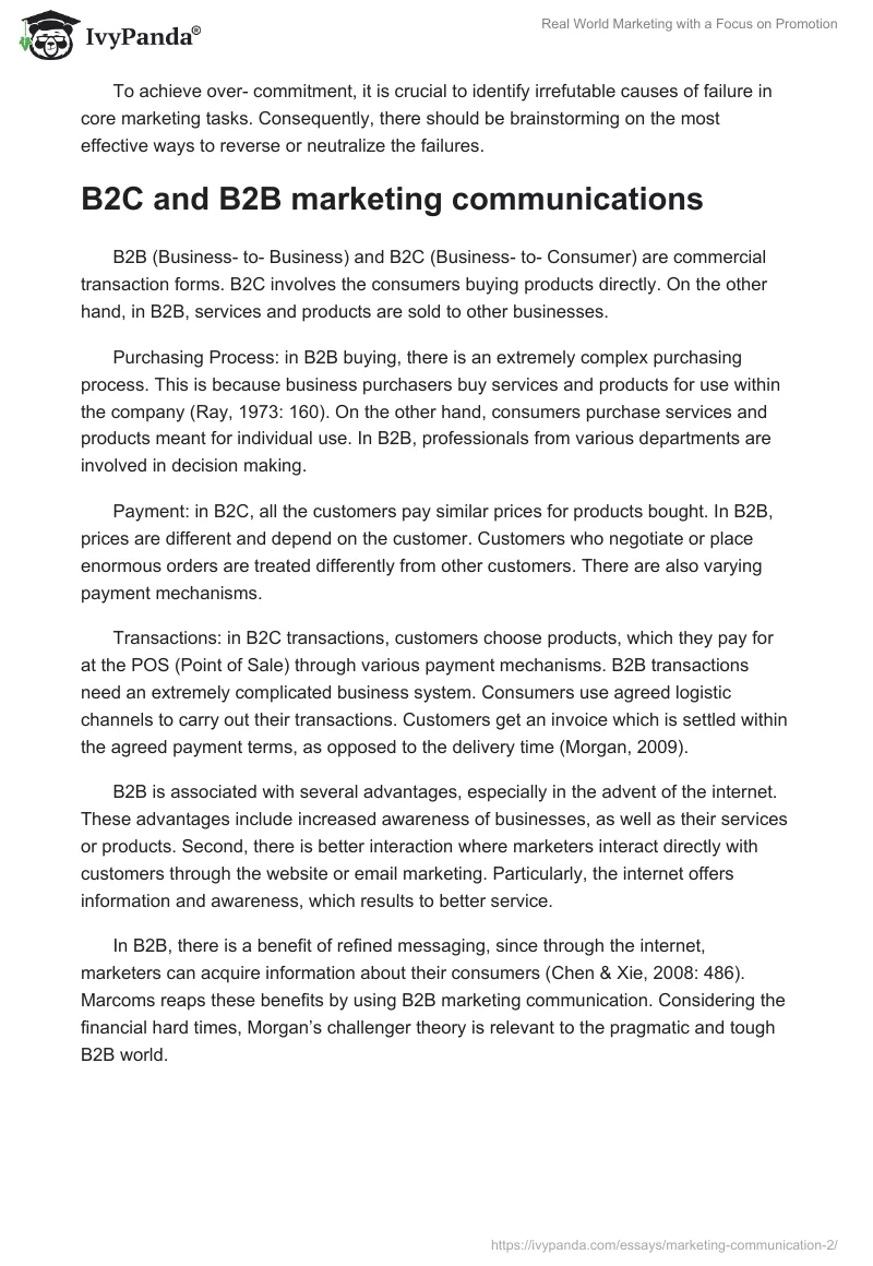 Real World Marketing with a Focus on Promotion. Page 2