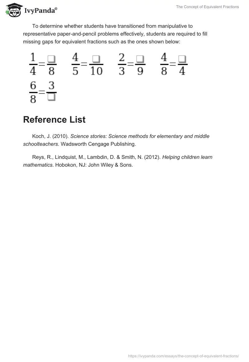 The Concept of Equivalent Fractions. Page 3