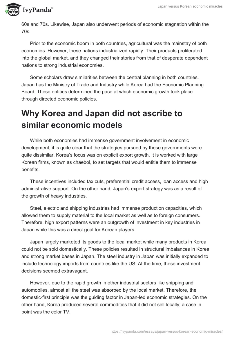 Japan versus Korean economic miracles. Page 2