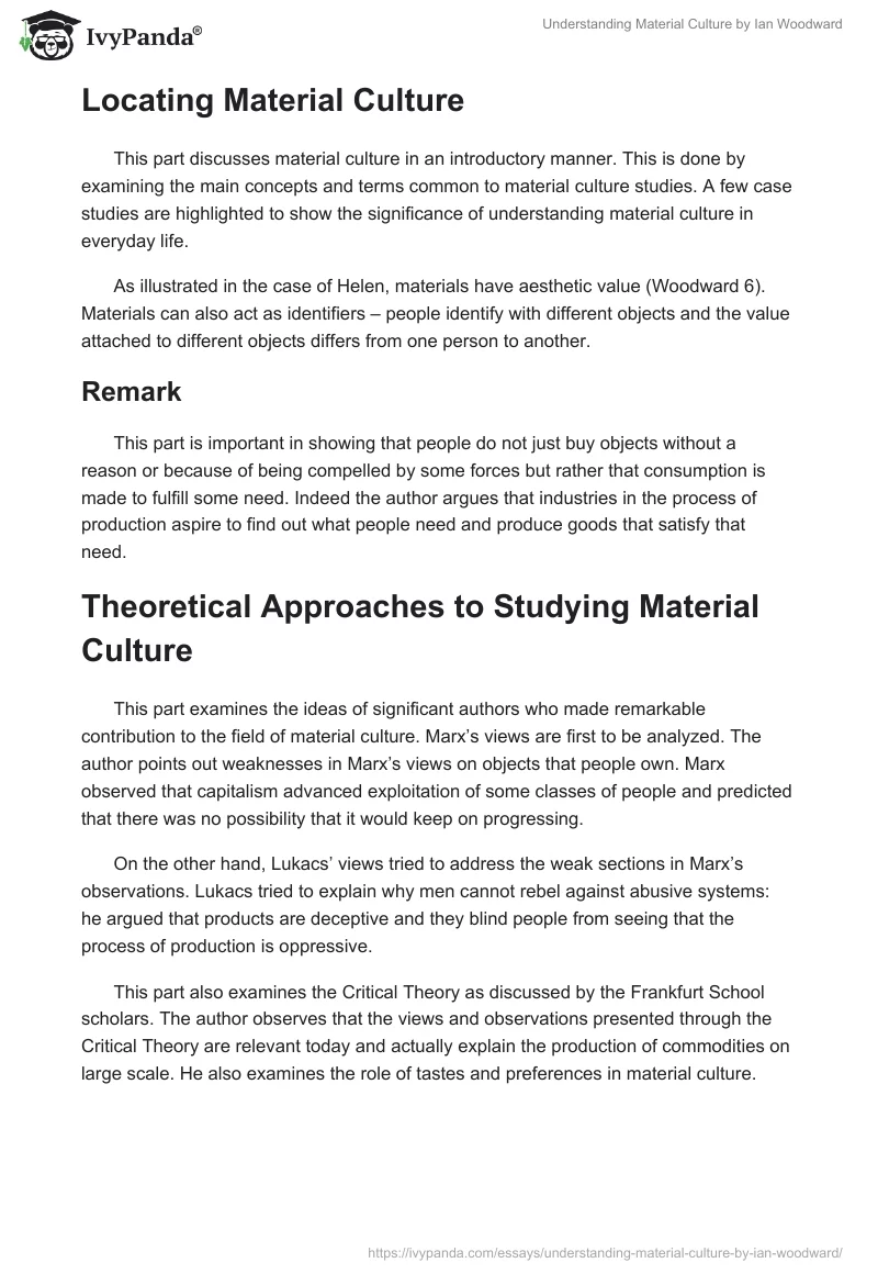 Understanding Material Culture by Ian Woodward. Page 2