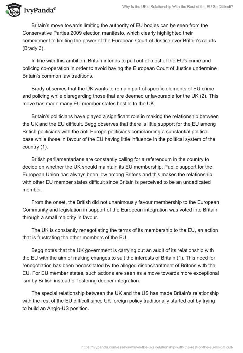 Why Is the UK’s Relationship With the Rest of the EU So Difficult?. Page 3