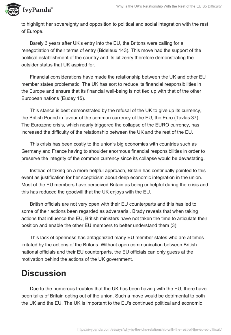 Why Is the UK’s Relationship With the Rest of the EU So Difficult?. Page 5