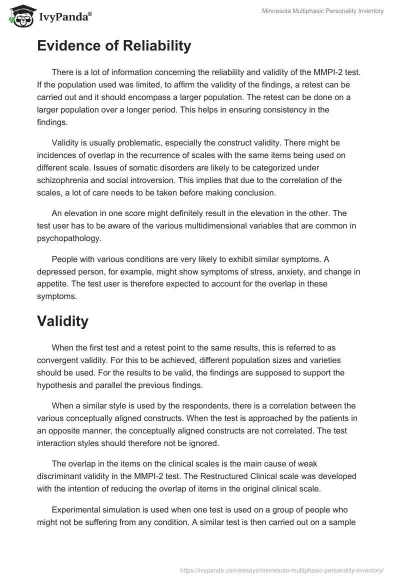 Minnesota Multiphasic Personality Inventory. Page 4