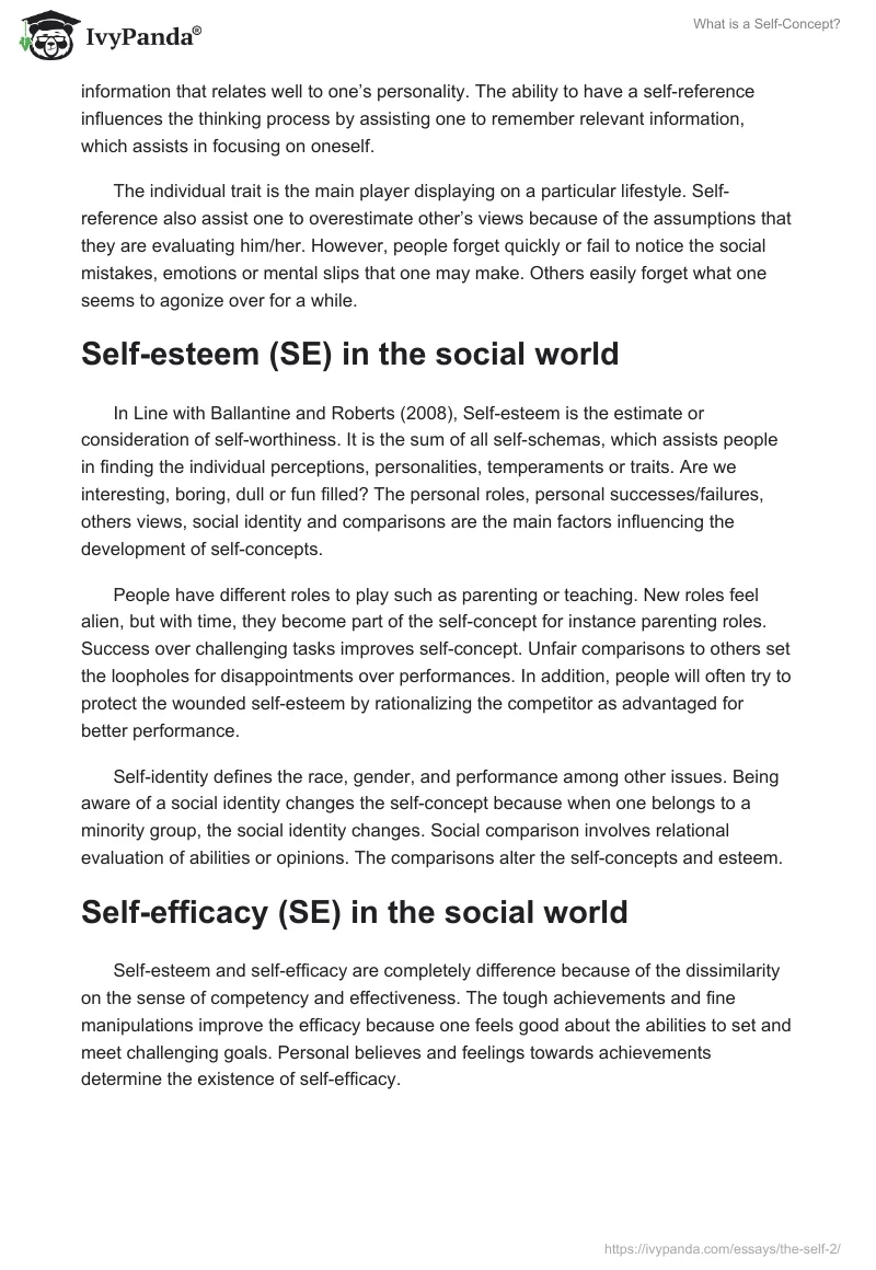 What is a Self-Concept?. Page 2