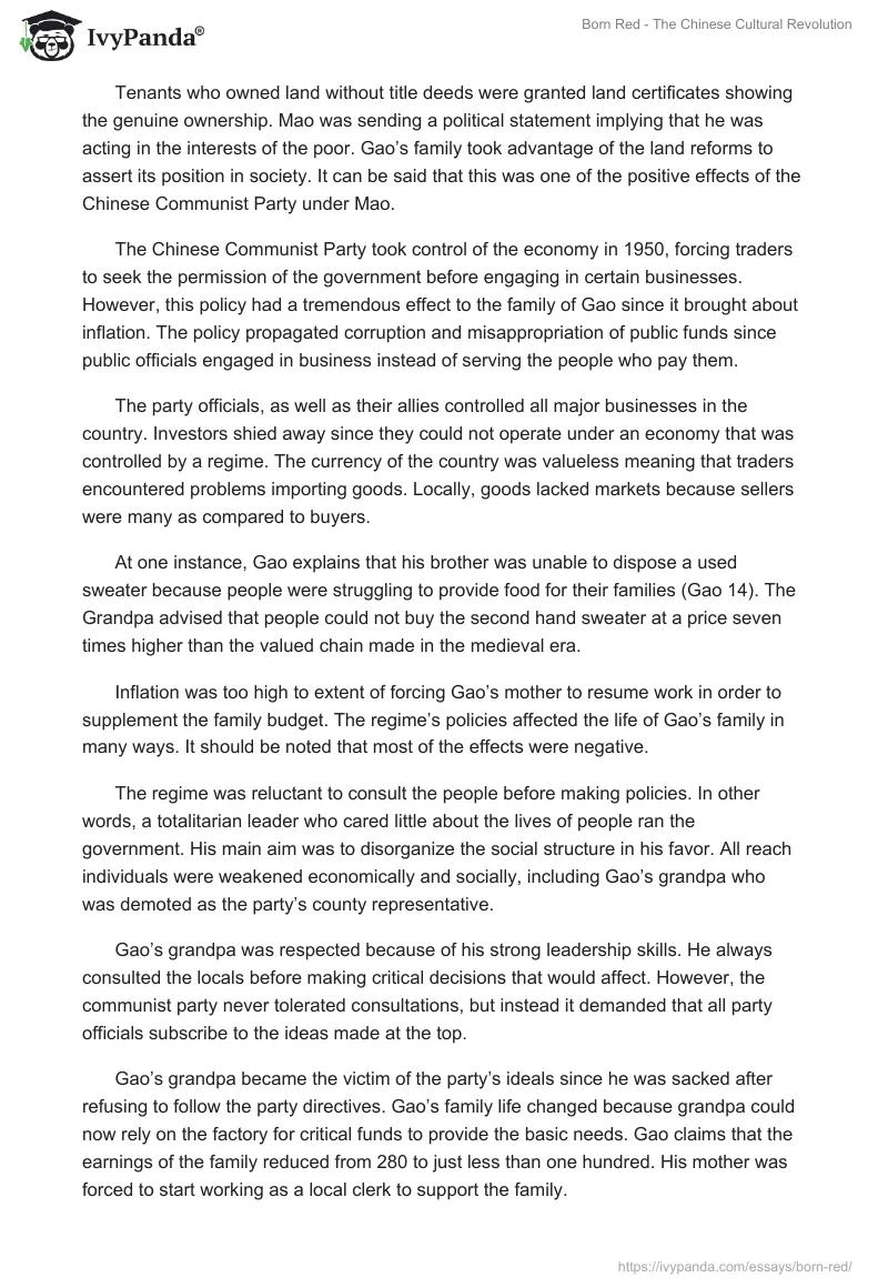 Born Red - The Chinese Cultural Revolution. Page 3