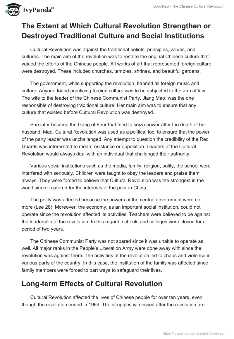Born Red - The Chinese Cultural Revolution. Page 4