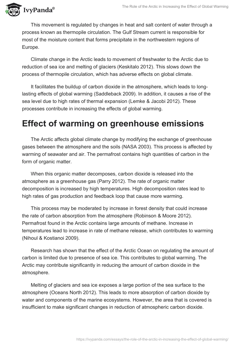 The Role of the Arctic in Increasing the Effect of Global Warming. Page 4