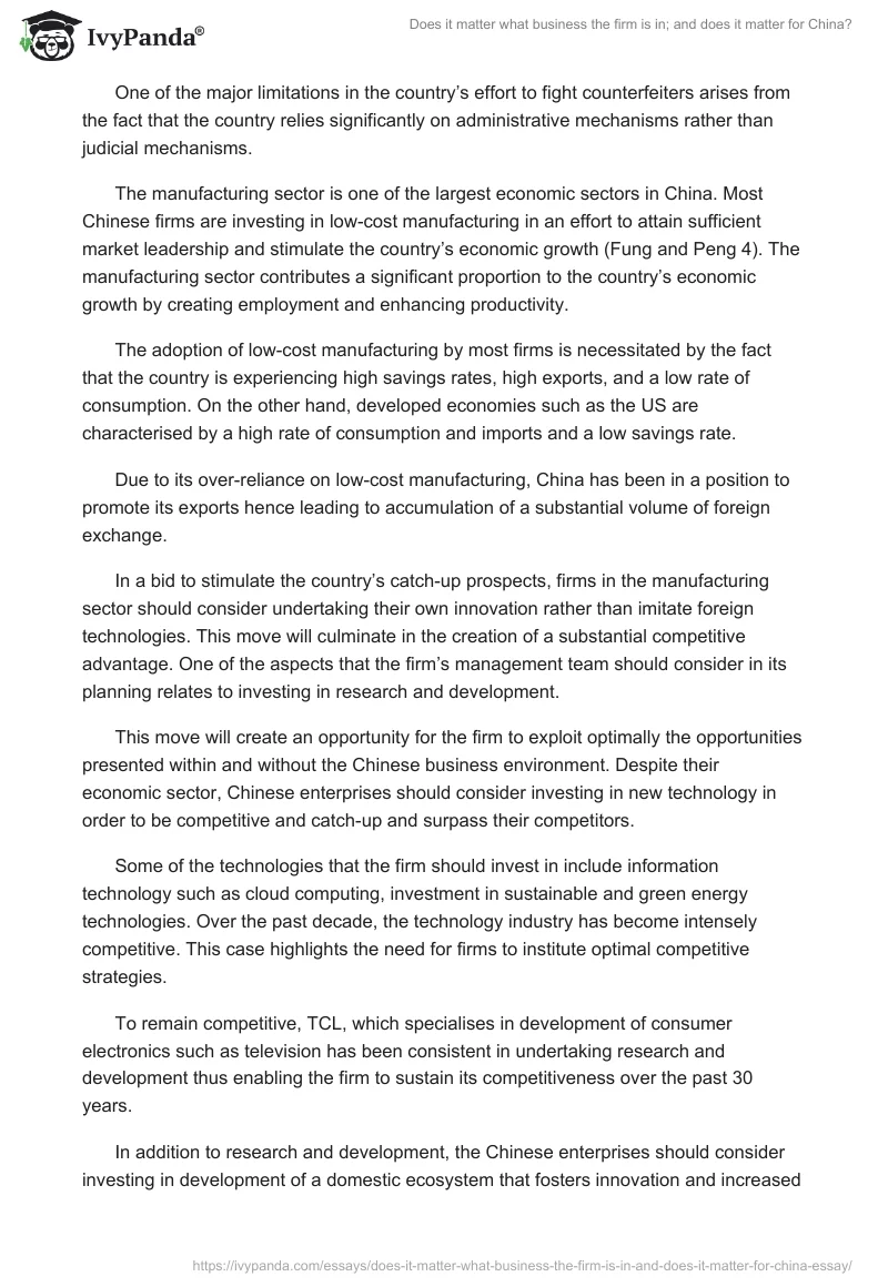Does it matter what business the firm is in; and does it matter for China?. Page 3