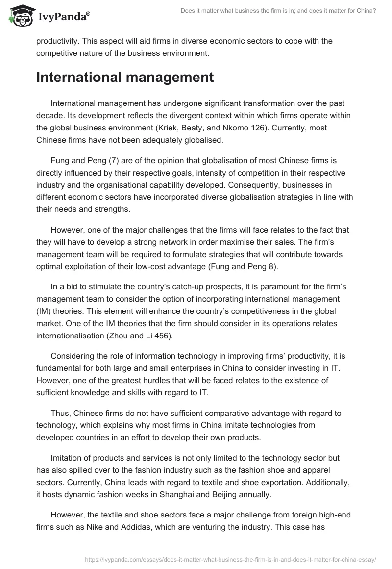 Does it matter what business the firm is in; and does it matter for China?. Page 4