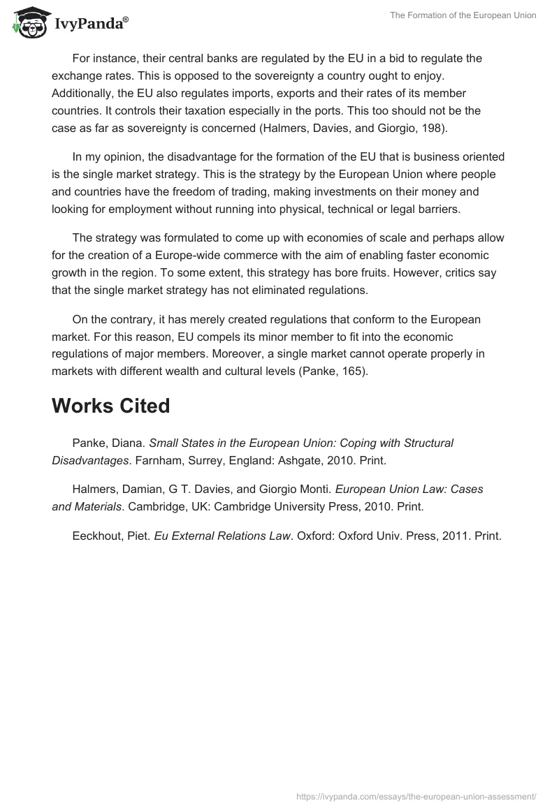 The Formation of the European Union. Page 2
