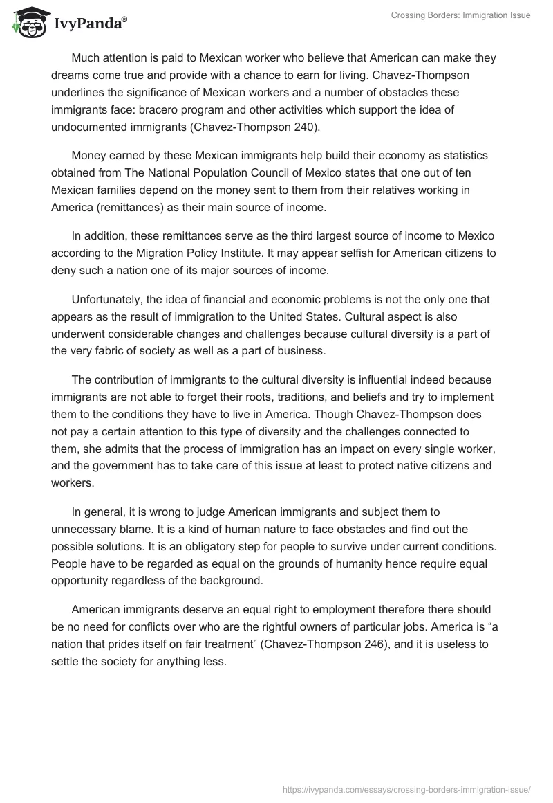 Crossing Borders: Immigration Issue. Page 3
