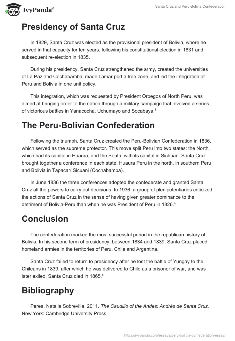 Santa Cruz and Peru-Bolivia Confederation. Page 2