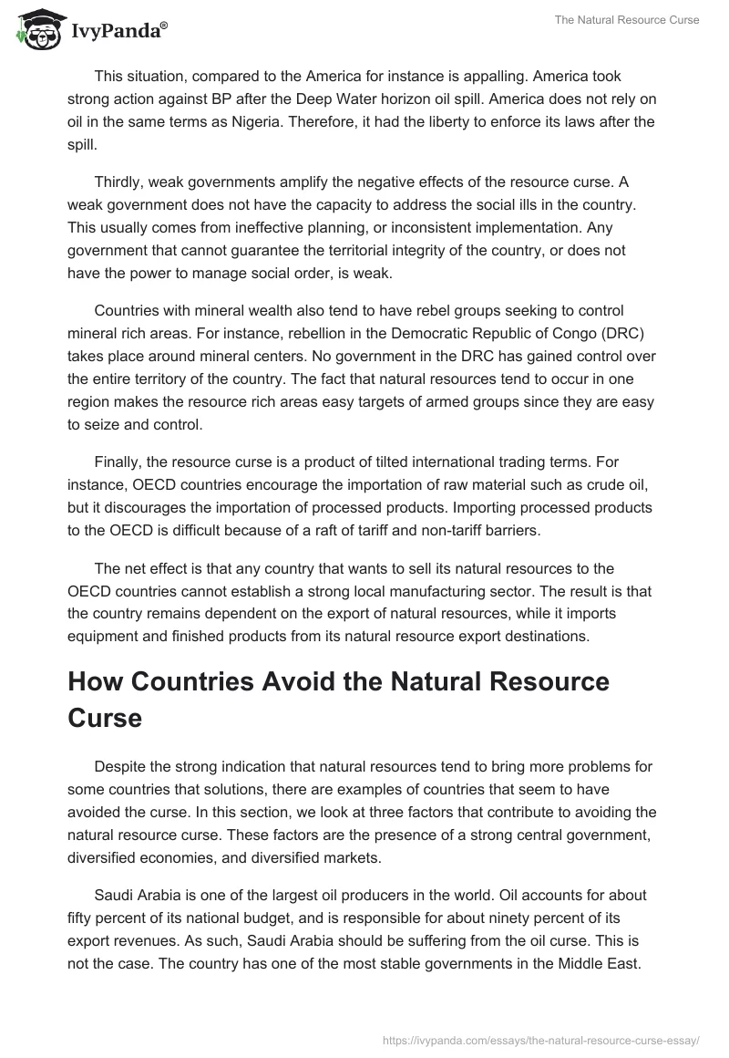 The Natural Resource Curse. Page 3