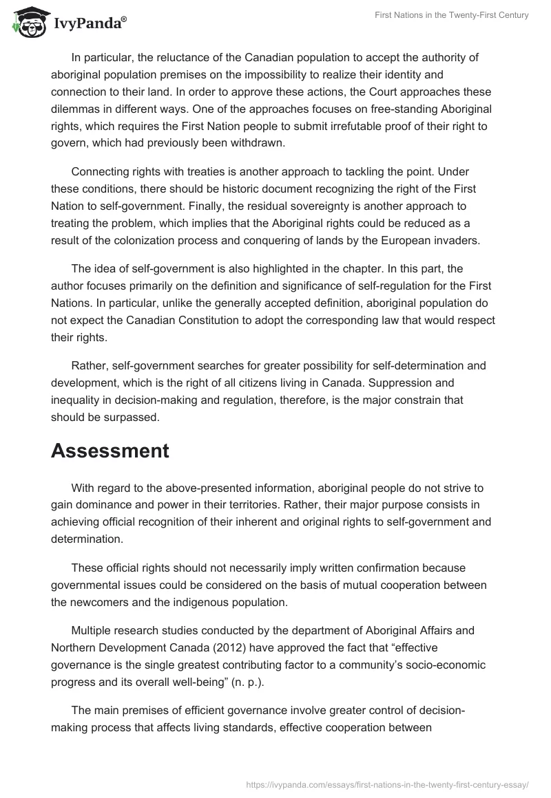 First Nations in the Twenty-First Century. Page 2