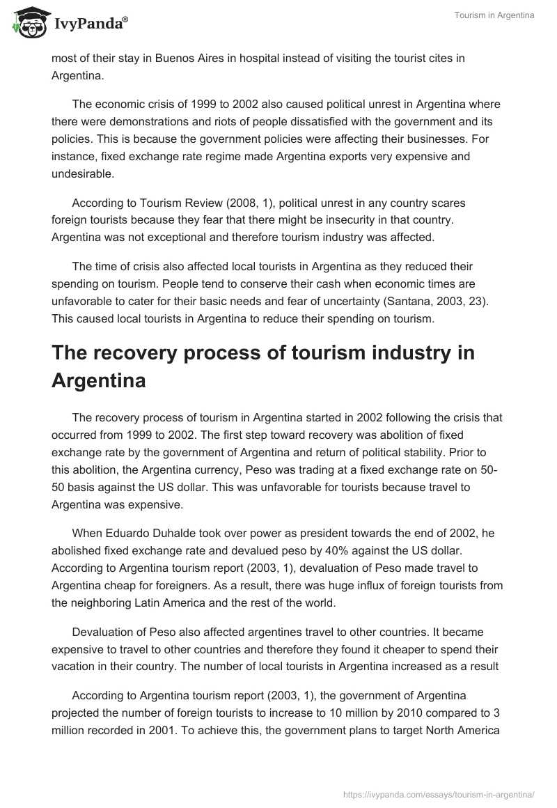 Tourism in Argentina. Page 3