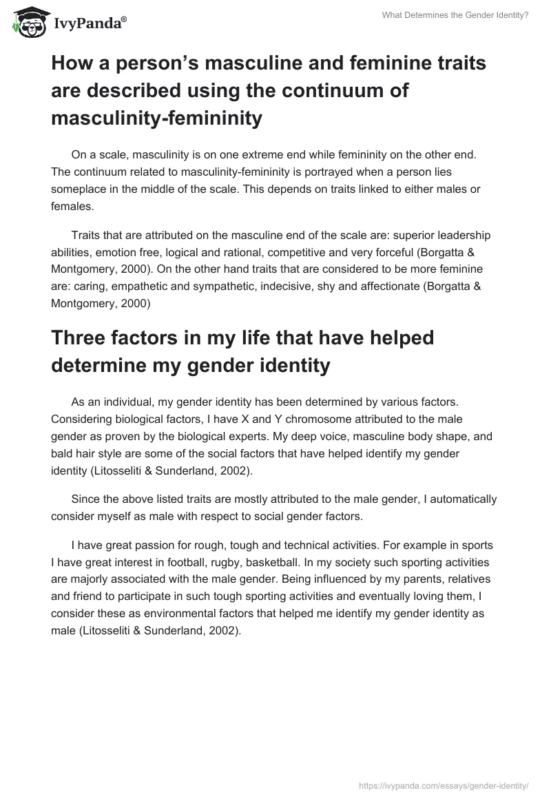 What Determines the Gender Identity?. Page 2