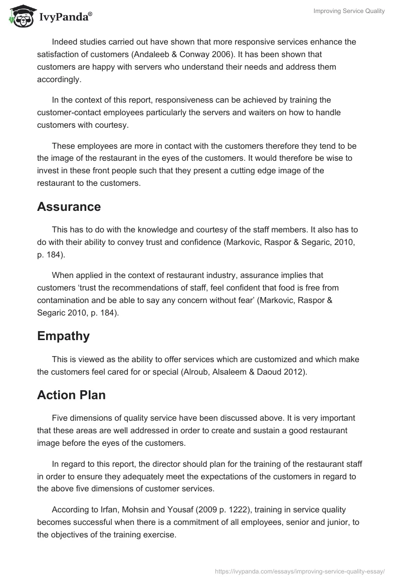 Improving Service Quality. Page 4
