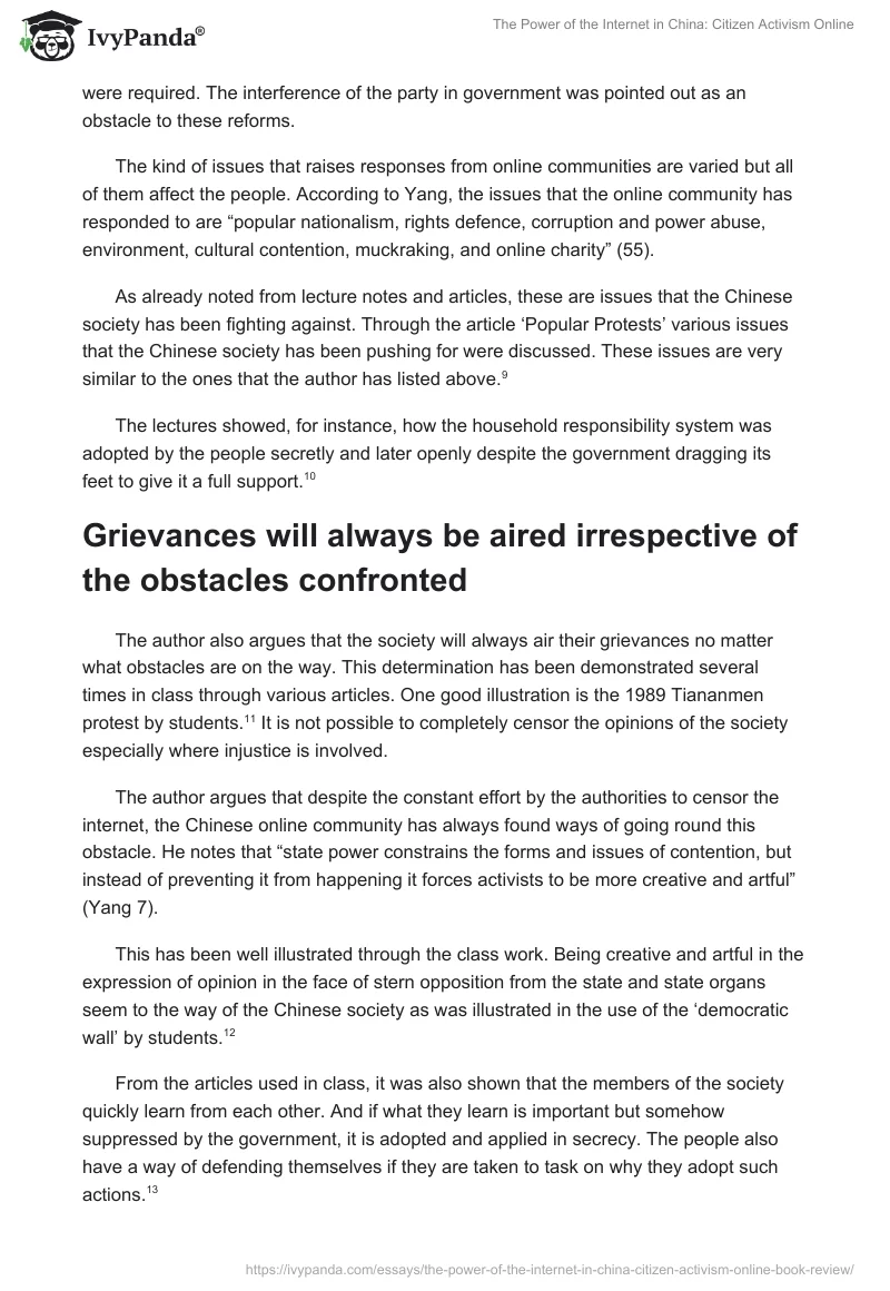 The Power of the Internet in China: Citizen Activism Online. Page 4